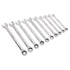 Premier Extra-Long Combination Ratchet Spanner Set 10pc