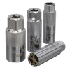 Magnetic Spark Plug Socket Set 3/8"Sq Drive 4pc