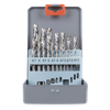 Left-Hand Spiral Drill Bit Set 19pc