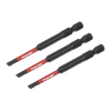 Premier Slotted Impact Power Tool Bits 4.5 x 75mm 3pc