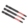 Premier Hex Impact Power Tool Bits 4 x 75mm 3pc