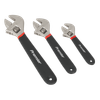 Premier Adjustable Ni-Fe Finish Wrench Set 3pc