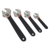 Premier Adjustable Wrench Set Ni-Fe Finish 4pc