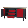 Workbench with 3 Drawers & 2 Cupboards