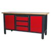 Workbench with 3 Drawers & 2 Cupboards