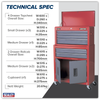 American PRO® Topchest & Rollcab Combination 6 Drawer - Red