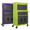 American PRO® Topchest & Rollcab Combination 6 Drawer - Purple/Grey