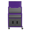 American PRO® Topchest & Rollcab Combination 6 Drawer - Purple/Grey