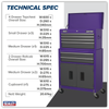 American PRO® Topchest & Rollcab Combination 6 Drawer - Purple/Grey