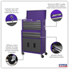 American PRO® Topchest & Rollcab Combination 6 Drawer - Purple/Grey