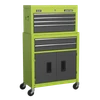 American PRO® Topchest & Rollcab Combination 6 Drawer - Green/Grey