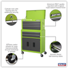 American PRO® Topchest & Rollcab Combination 6 Drawer - Green/Grey