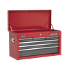 American PRO® Topchest 6 Drawer with 98pc Tool Kit - Red/Grey