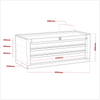 American PRO® Mid-Box Tool Chest 3 Drawer - Purple/Grey