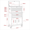 American PRO® Topchest & Rollcab Combination 6 Drawer - Black