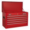 American PRO® Topchest, Mid-Box Tool Chest & Rollcab Stack 14 Drawer - Red