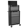 American PRO® Topchest & Rollcab Combination 13 Drawer - Black/Grey