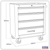 Premier™ Retro Style Rollcab 4 Drawer