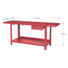 Steel Workbench with Drawer 2m