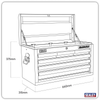 Superline PRO® Topchest 6 Drawer - Red
