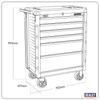 Superline PRO® Rollcab 6 Drawer