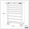 American PRO® Rollcab 8 Drawer - Black/Grey