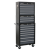 American PRO® Tool Chest Combination 16 Drawer - Black/Grey