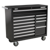 Superline PRO® Heavy-Duty Rollcab 12 Drawer - Black