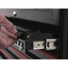 Premier™ Retro Style Wide Rollcab 6 Drawer - Black with Red Anodised Drawer Pulls
