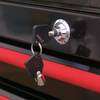 Premier™ Retro Style Wide Topchest & Rollcab Combination 10 Drawer - Black with Red Anodised Drawer Pulls