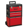 Mobile Steel/Composite Toolbox with 3 Compartments