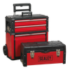 Mobile Steel/Composite Toolbox with 3 Compartments