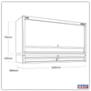 Superline PRO® Black Edition Top Hutch & 2 Drawer Riser 1549mm