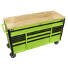 Superline PRO® Black Edition Mobile Trolley with Wooden Worktop 15 Drawer 1549mm