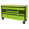 Superline PRO® Black Edition Mobile Trolley with Wooden Worktop 15 Drawer 1549mm