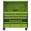 Superline PRO® Black Edition Mobile Trolley with Wooden Worktop, Hutch & 2 Drawer Riser 15 Drawer 1549mm