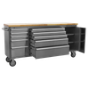 Premier™ Mobile Stainless Steel Tool Cabinet & Cupboard 10 Drawer
