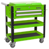 Superline PRO® Heavy-Duty Mobile Tool & Parts Trolley with Lockable Top & 2 Drawers - Green