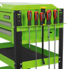 Superline PRO® Heavy-Duty Mobile Tool & Parts Trolley with Lockable Top & 2 Drawers - Green