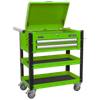 Superline PRO® Heavy-Duty Mobile Tool & Parts Trolley with Lockable Top & 2 Drawers - Green
