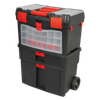 Mobile Toolbox with Tote Tray & Removable Assortment Box