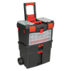 Mobile Toolbox with Tote Tray & Removable Assortment Box