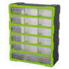 Cabinet Box 18 Drawer - Green/Black
