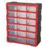 Cabinet Box 18 Drawer - Red/Black