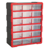 Cabinet Box 18 Drawer - Red/Black