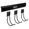 Wall Mounting Storage Rail with 3 Large Hooks