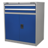 Premier Industrial™ Industrial Cabinet with 2 Drawers & 1 Shelf