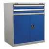 Premier Industrial™ Industrial Cabinet with 2 Drawers & 1 Shelf