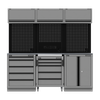 Superline PRO® Black Edition Storage System with Stainless Worktop 2.04m