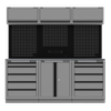 Superline PRO® Black Edition Storage System with Stainless Worktop 2.04m